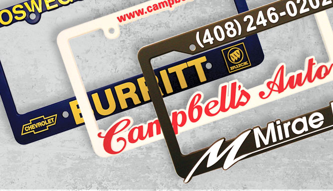 Label Frame Auto Raised Letter Frames – Universal Auto Frame’s
